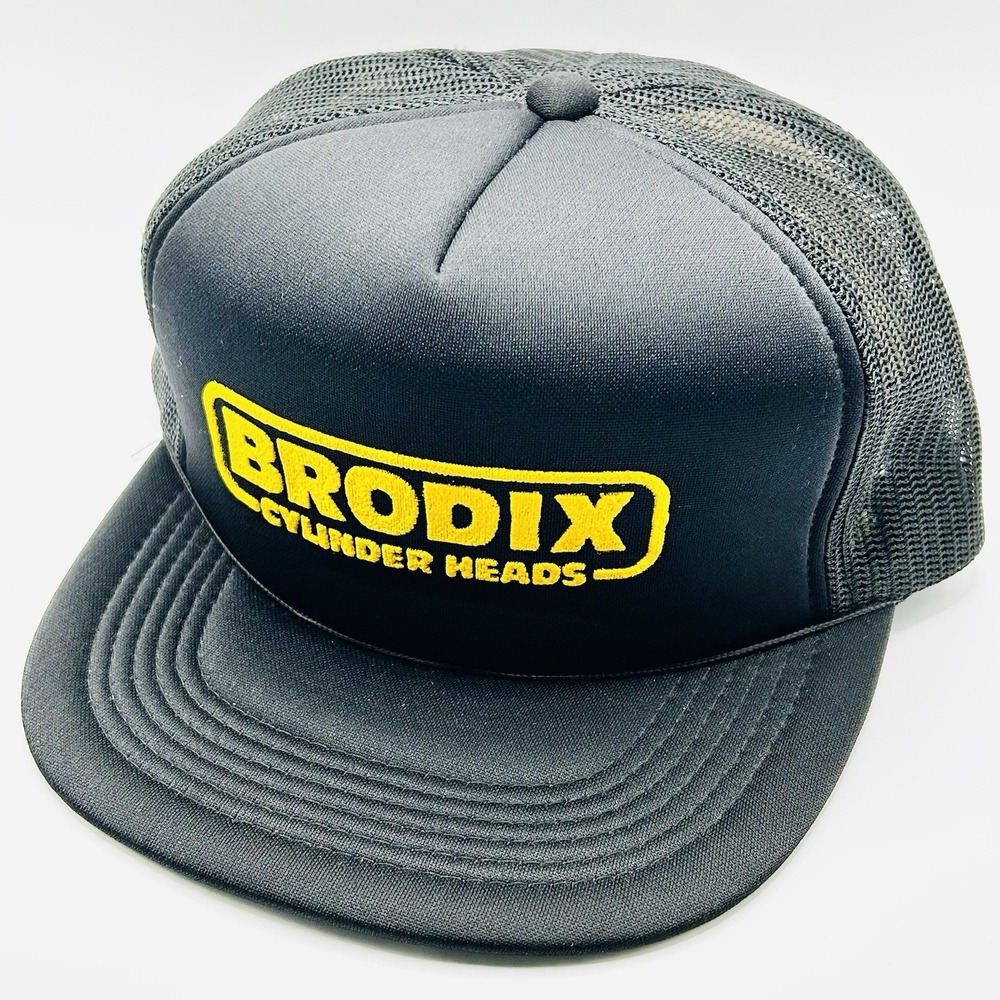 Brodix Cylinder Heads Logo Rope Foam Trucker Hat Cap Snapback Adjustable Black